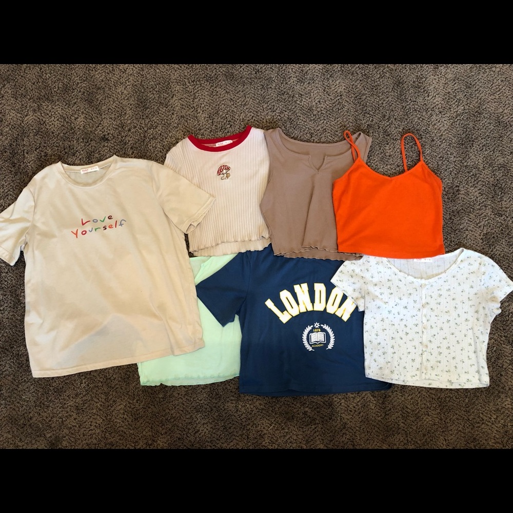 Size small, Romwe/Shein shirts